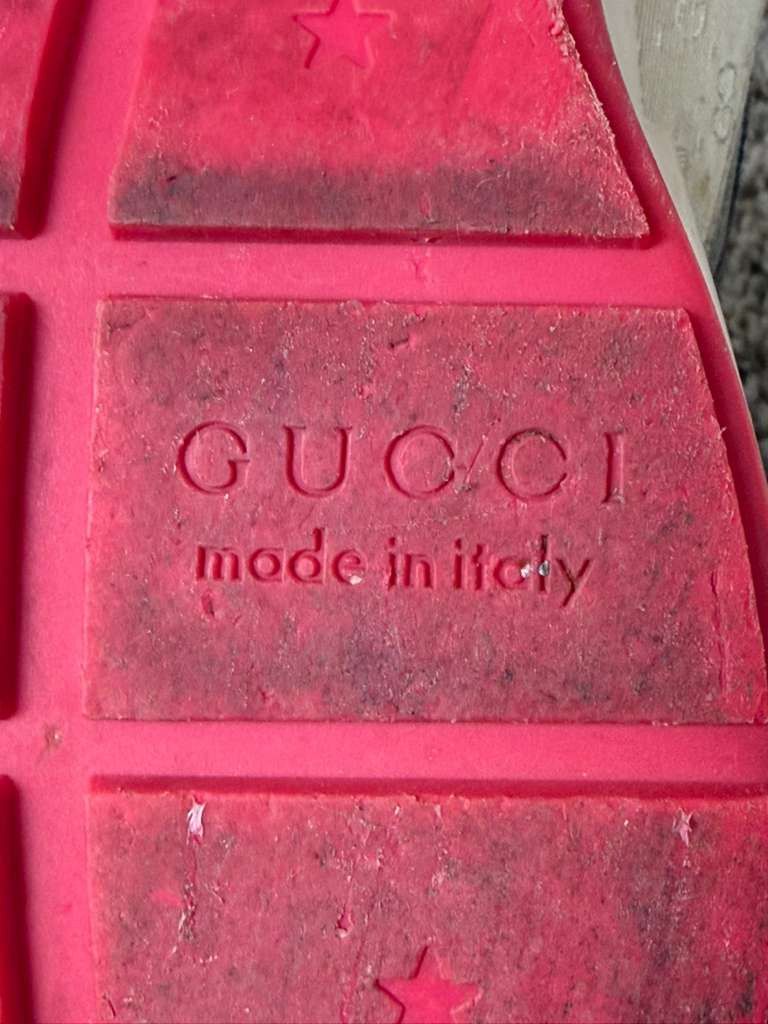 Gucci Gucci GG Rhyton Sneakers - Beige, Navy, & Yellow - Size 9+ Size US 9 / EU 42 - 3 Thumbnail