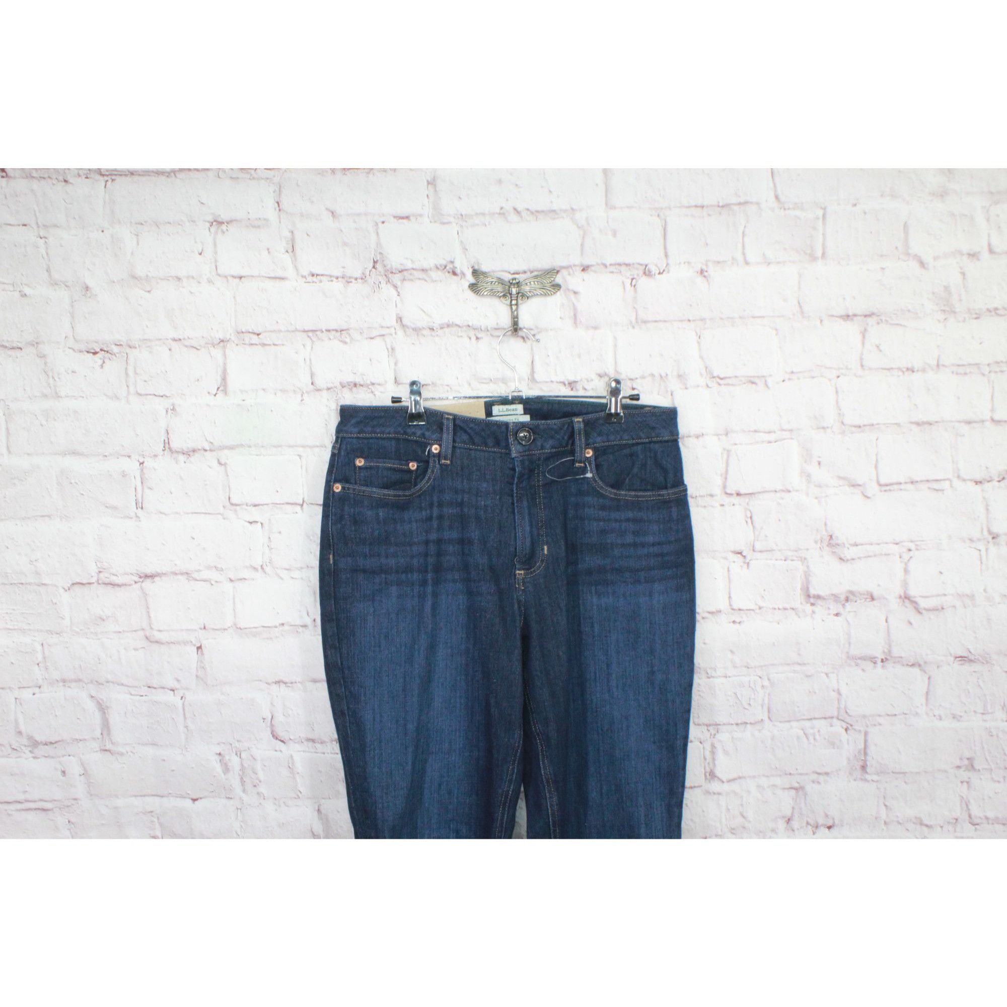 L.L. Bean LL Bean Women’s Lined Jeans Dark Wash Size 12 Size 34" / US 12 / IT 48 - 8 Thumbnail