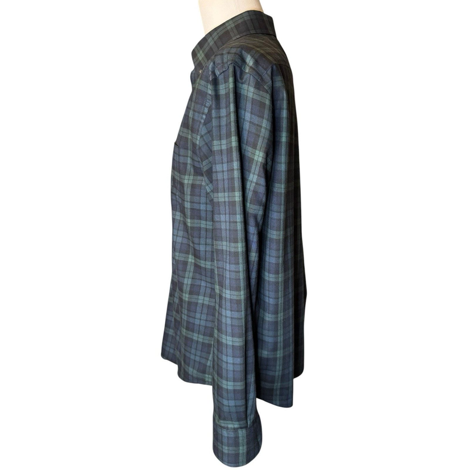 UNTUCKit UNTUCKit Shirt Green Black Watch Plaid Button Down Tartan Size US L / EU 52-54 / 3 - 4 Thumbnail