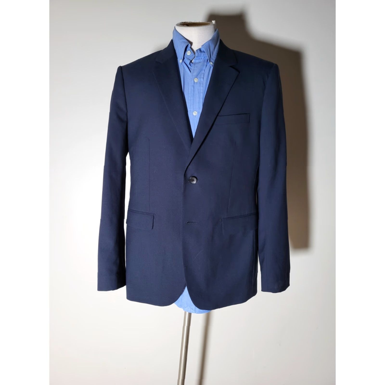 Theory Theory Sport Coat Notch Blazer Navy Blue Wool Stretch 42R New Regular Slim Men’s Jacket Size 42R - 4 Thumbnail