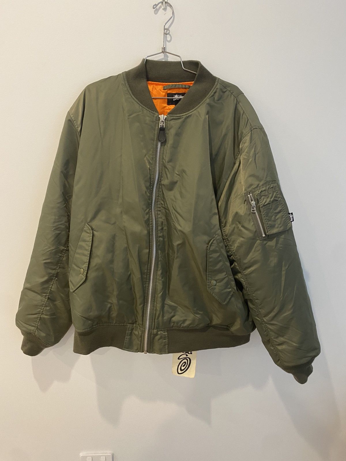 Stussy x CDG dark green zip jacket