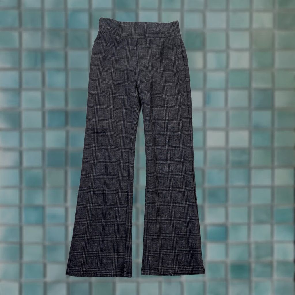 Vintage Tapata Pants Womens Small Gray Dress Glen Plaid Bootcut Leg Business Office Wear Size 26" / US 2 / IT 38 - 1 Thumbnail