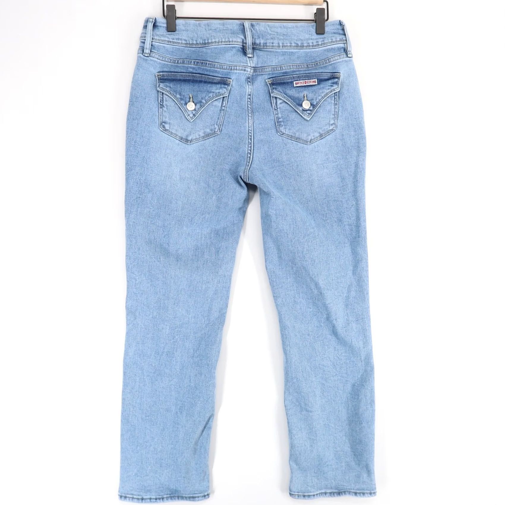 Hudson Hudson Womens Jeans Blue Size 10 Straight Leg Stretch Flap Pocket Double Button Size 32" / US 10 / IT 46 - 3 Thumbnail
