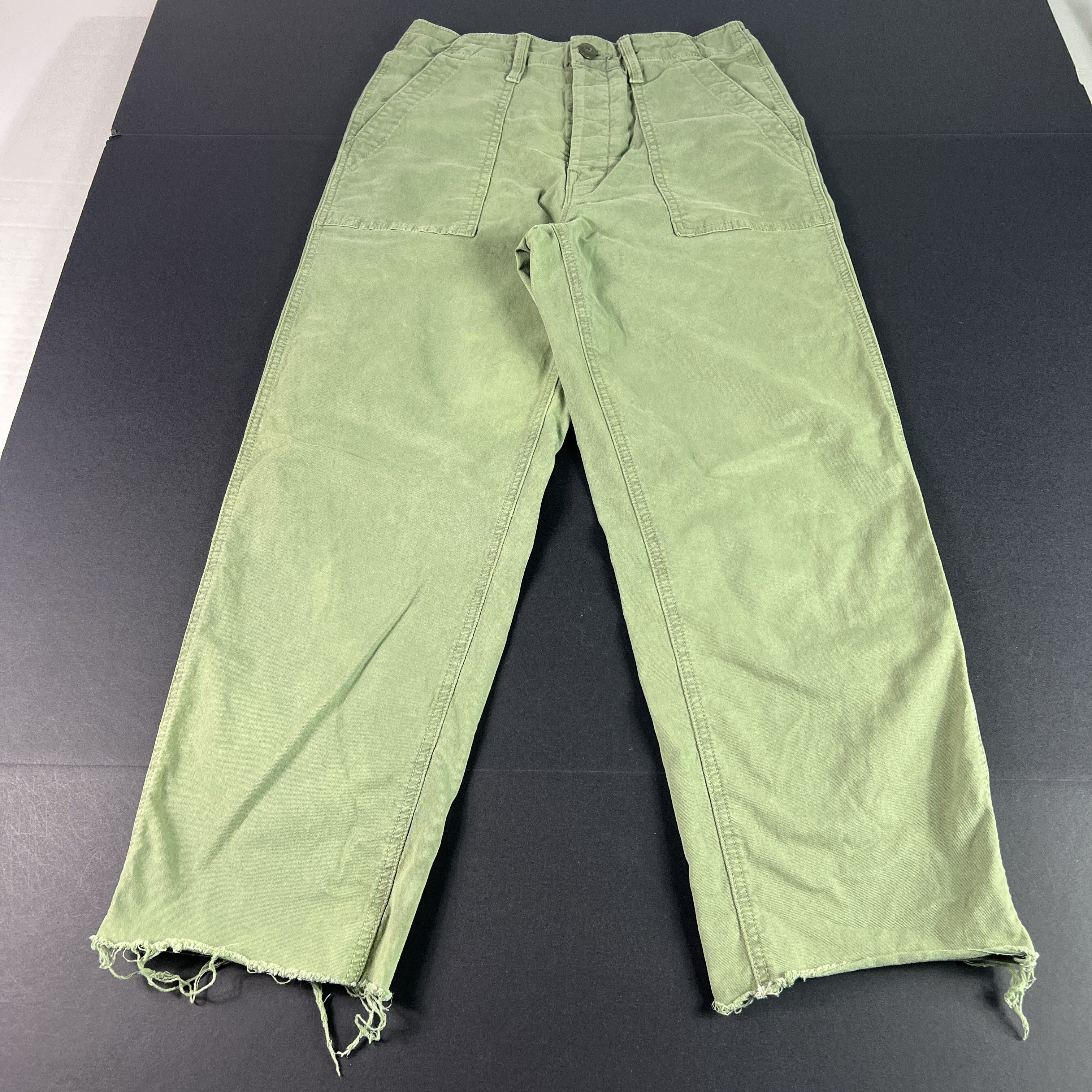 MOTHER Mother Pants Women High Rise Private Patch Pocket Ankle Fray Size 24" / US 00 / IT 34 - 1 Thumbnail