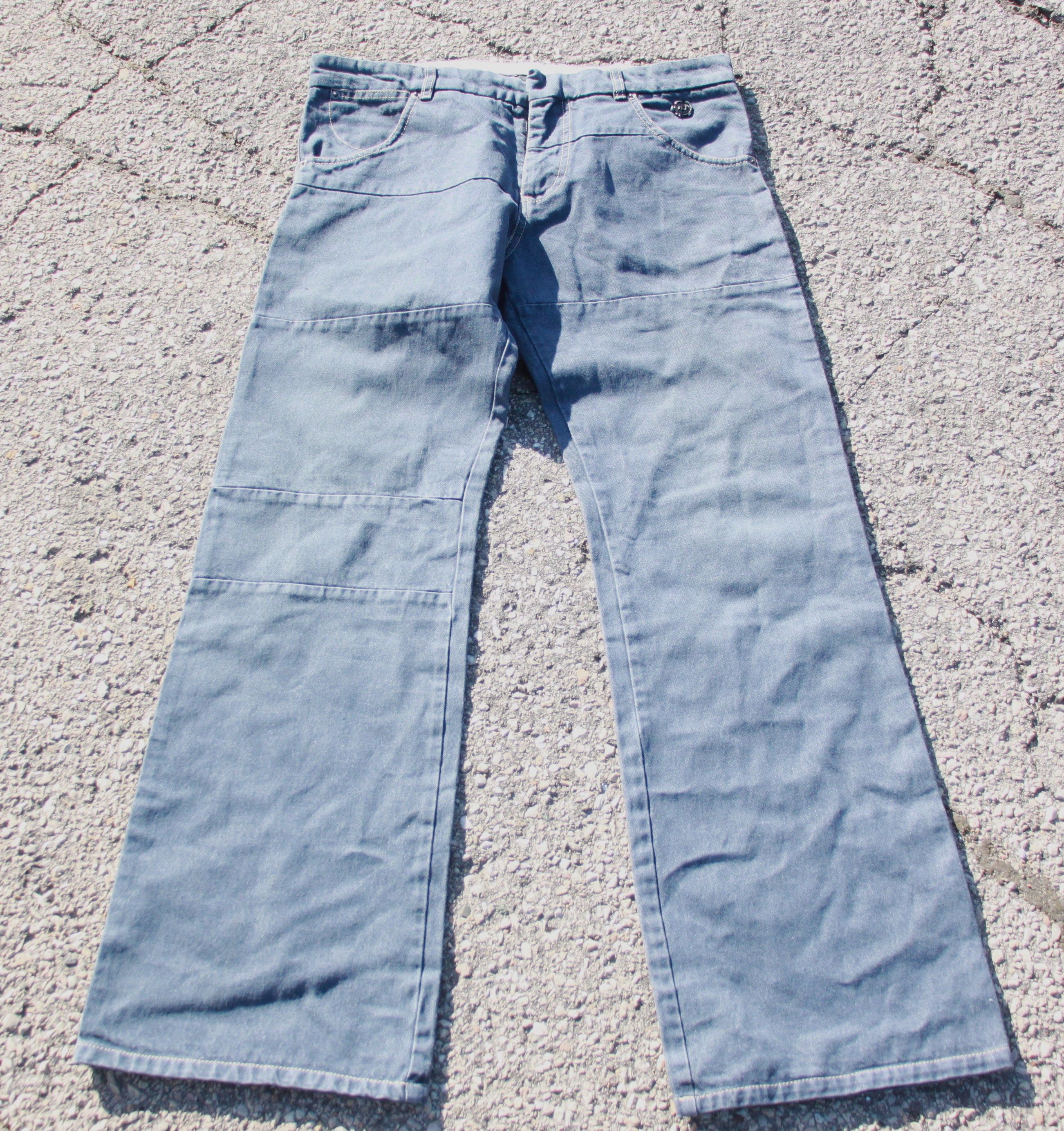 image of Viktor Rolf Blue Paneled Jeans, Men's (Size 34)