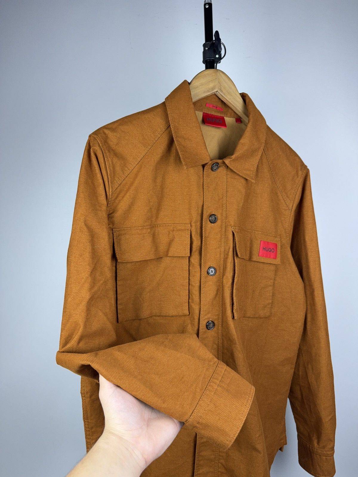 Hugo Boss Luxury Designer Hugo Boss Rust Overshirt with Logo Patch M Size US M / EU 48-50 / 2 - 5 Thumbnail