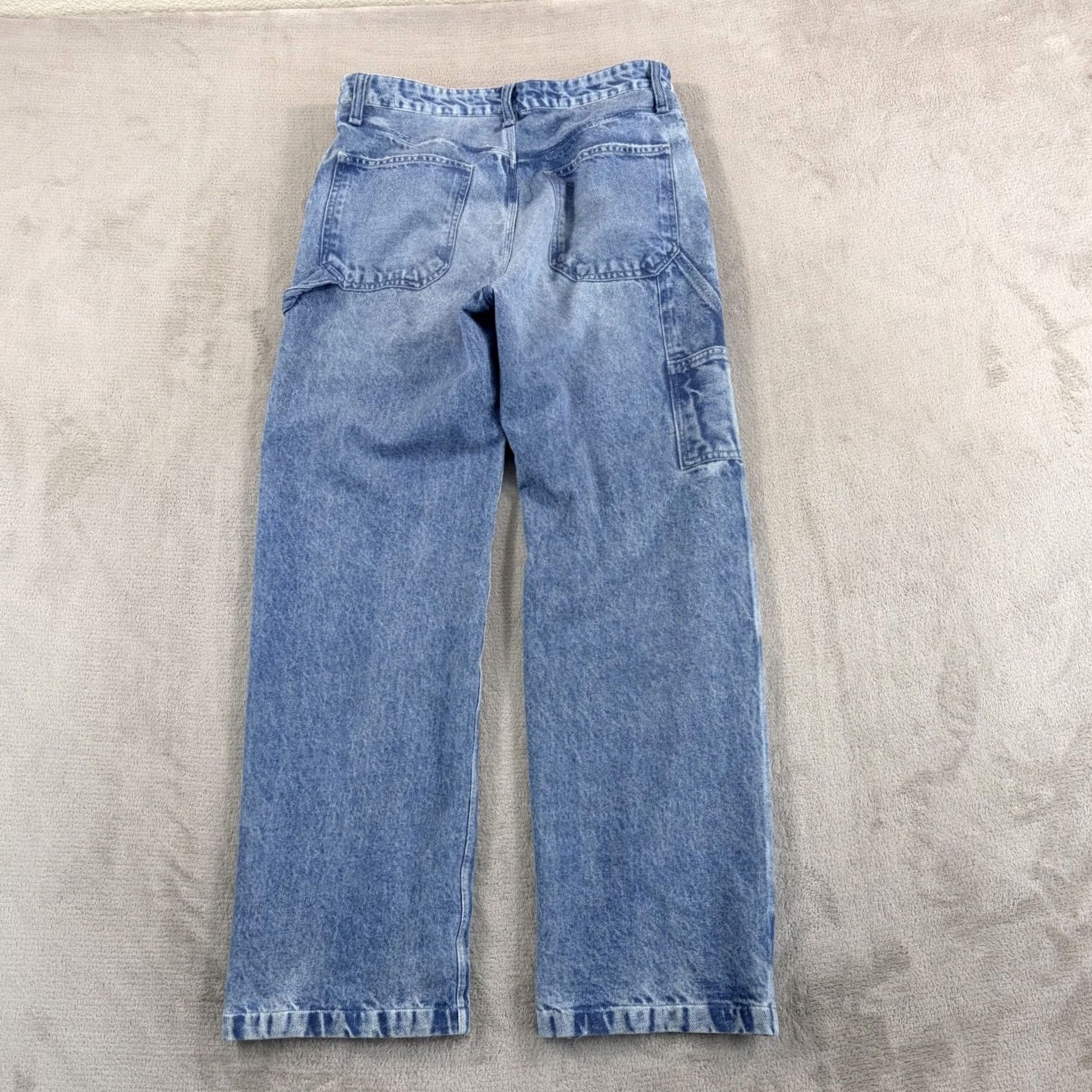 Rag & Bone rag & bone Miramar Sid Printed Carpenter Jeans Blue Wash Women 26 Cotton Terry Carpent er Bohemian 5-Pocket High Rise Jeans Womens Size 26" / US 2 / IT 38 - 5 Thumbnail