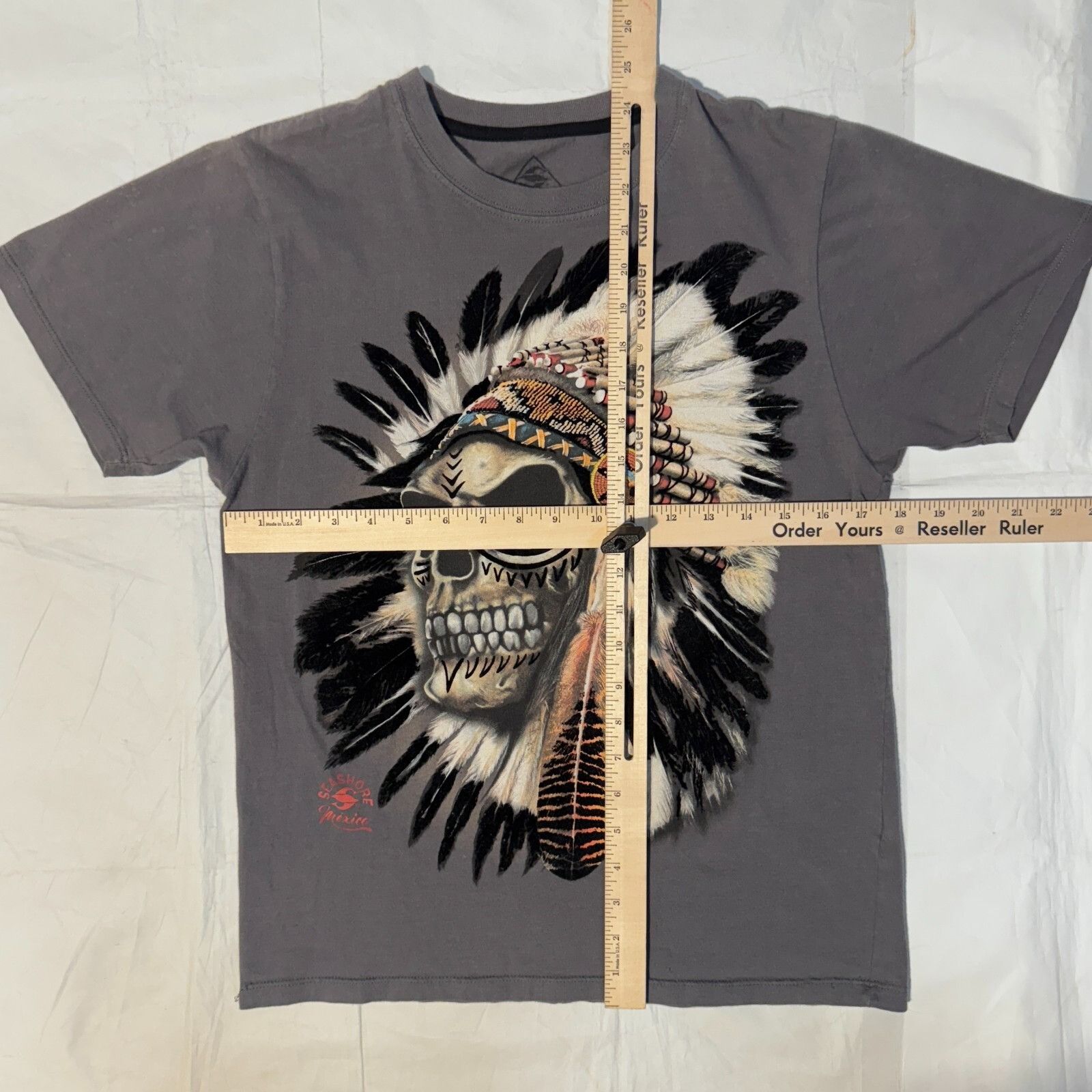 Other Seashore Indian Chief Skull Headdress Surfer Tshirt - S Size US S / EU 44-46 / 1 - 7 Thumbnail