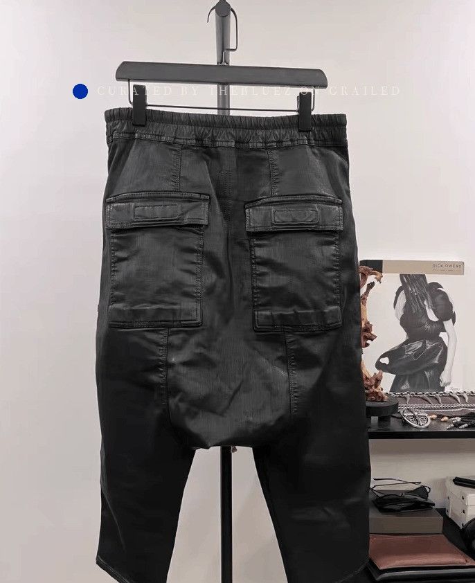 Rick Owens Black Cargo Pants with Back Patch Pockets Size US 32 / EU 48 - 1 Thumbnail