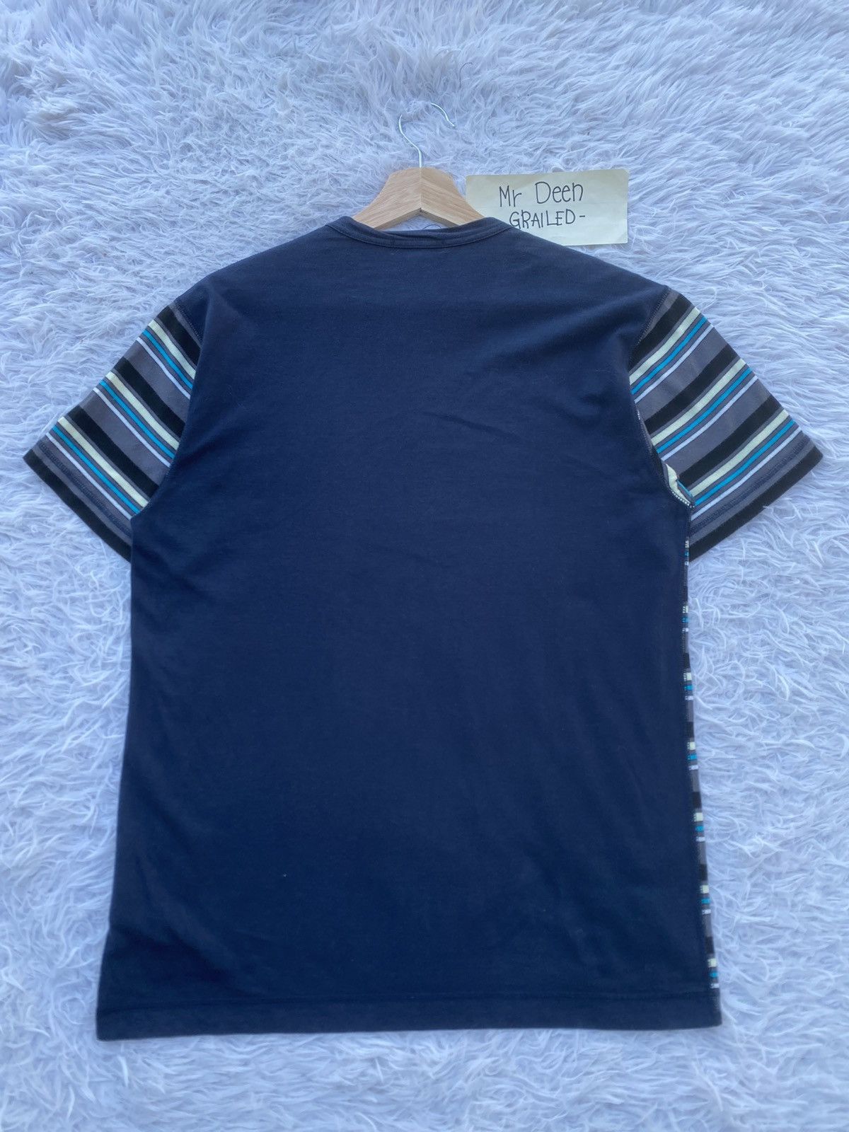 Comme des Garcons Homme Rare AD2009 Comme Des Garcons Homme Stripes Tshirt Size US S / EU 44-46 / 1 - 12 Thumbnail