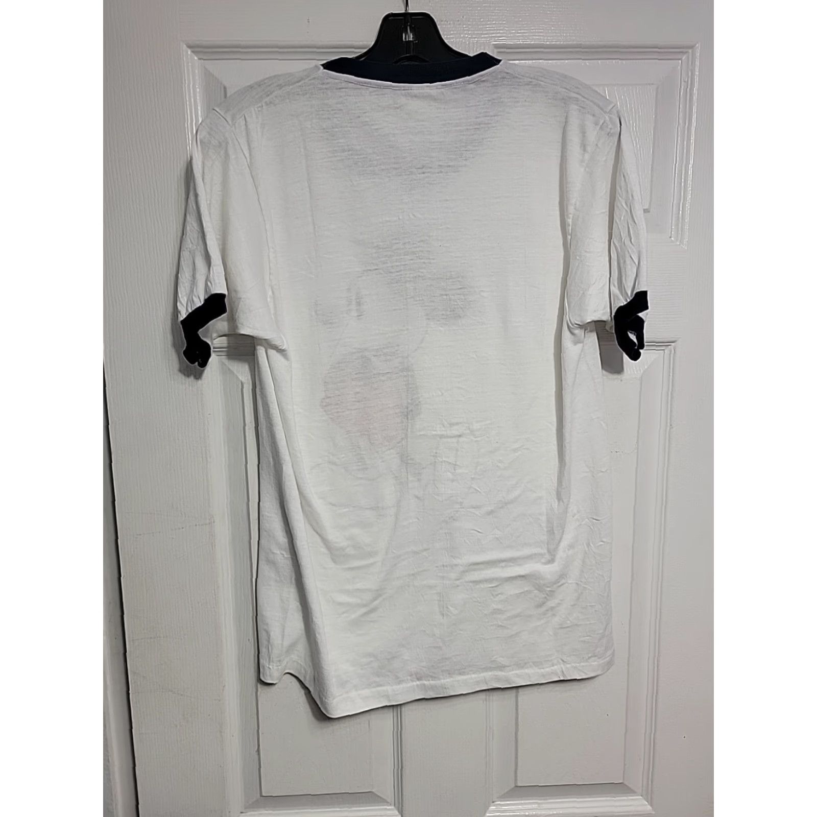 Disney VINTAGE Disney Men’s T-Shirt L White Mickey Mouse Tropix Togs USA Ringer Graphic Tee Mens Size US L / EU 52-54 / 3 - 3 Thumbnail