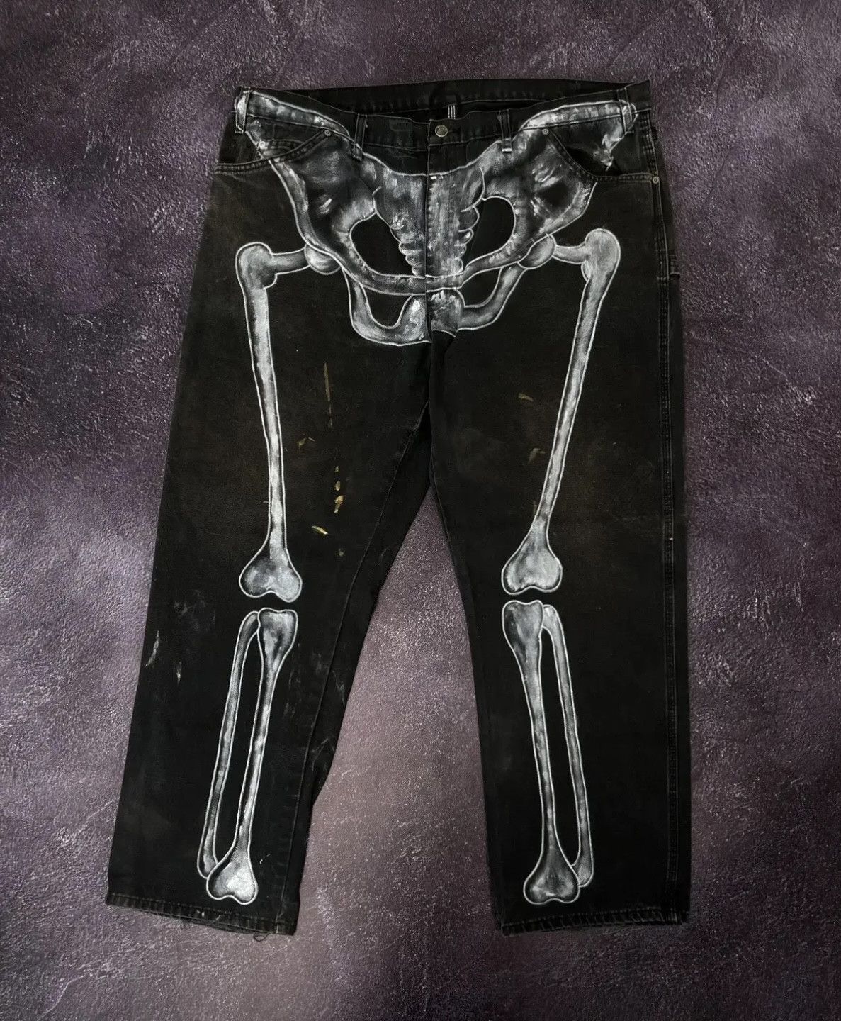 Dickies × Vintage Vintage Dickies Skeleton Custom 1/1 Hype Baggy Pants Size US 42 / EU 58 - 1 Thumbnail