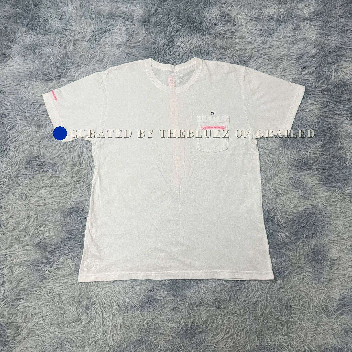 Chrome Hearts CHROME HEARTS Neon Pink Stripe Logo Tee | Grailed