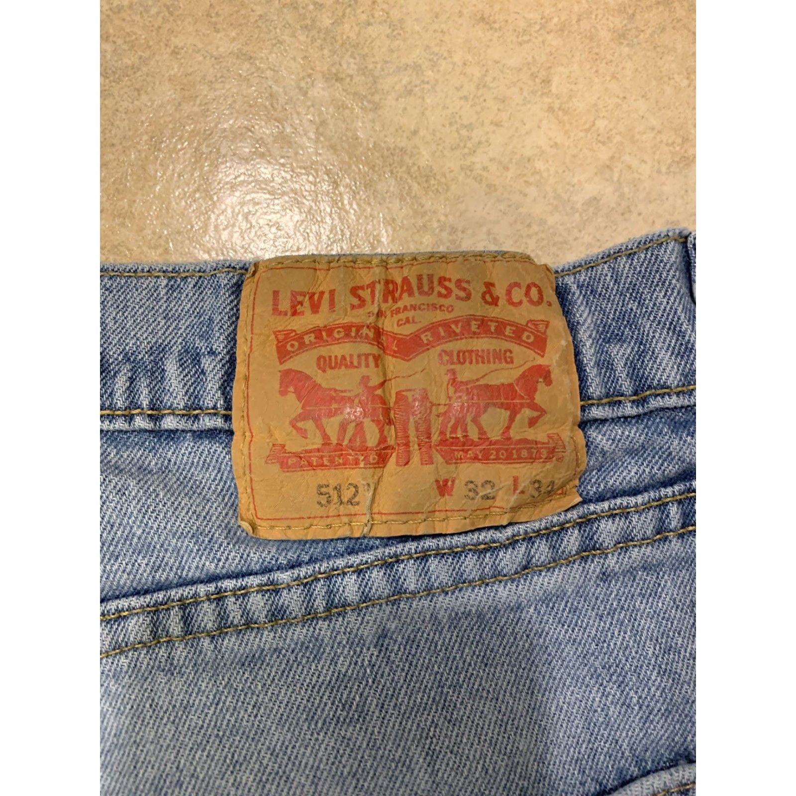 Levi's Levi's Jeans Men's 32X34 512 Slim Tapered Light Wash Distressed Denim Blue 5-Pocket Size US 32 / EU 48 - 7 Thumbnail