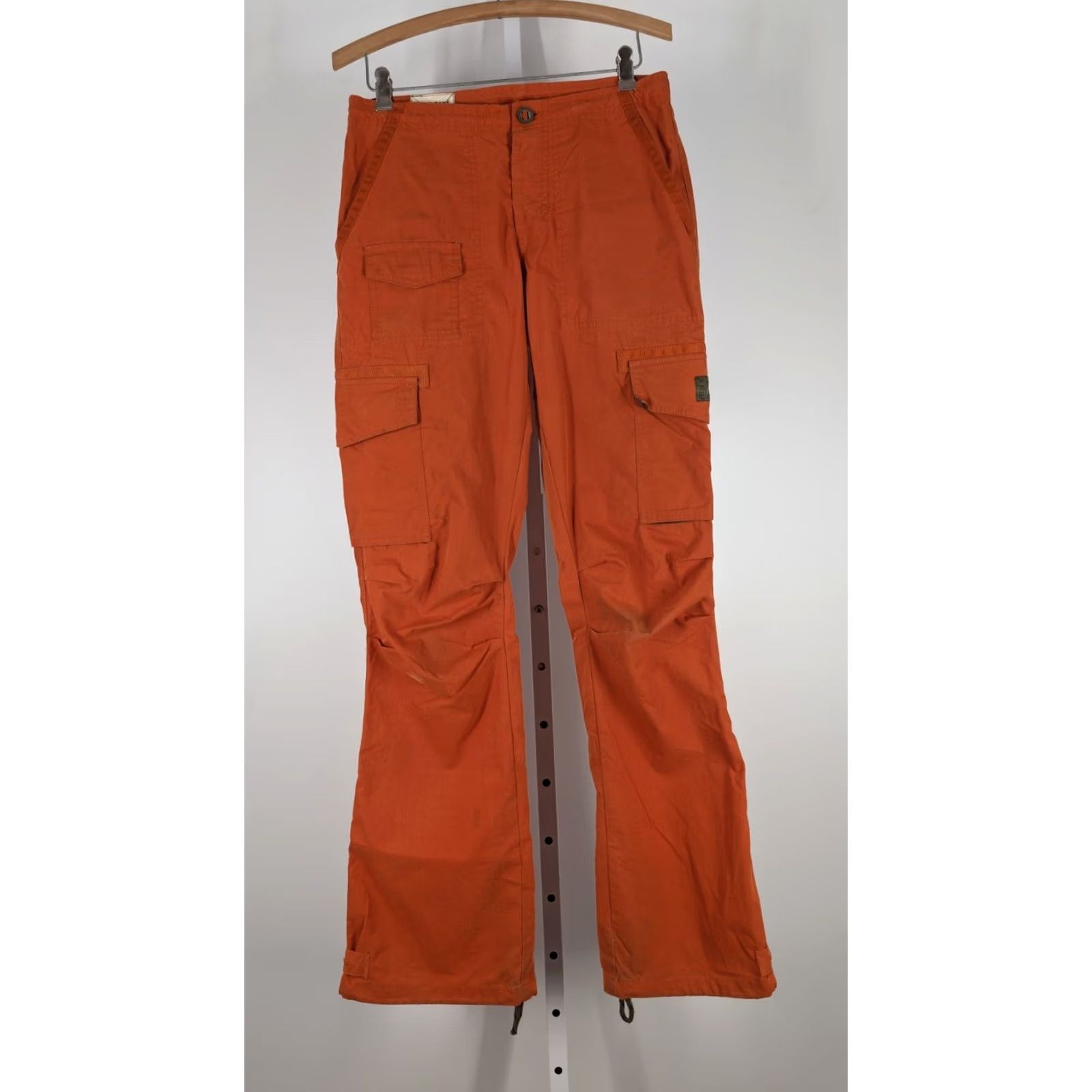 Abercrombie & Fitch VINTAGE Abercrombie & Fitch Fitch-Pant Cargo Pants Orange 90s Y2K Women's 2 Low Rise Cargo Pants Women’s 30W 32I Size 26" / US 2 / IT 38 - 3 Thumbnail