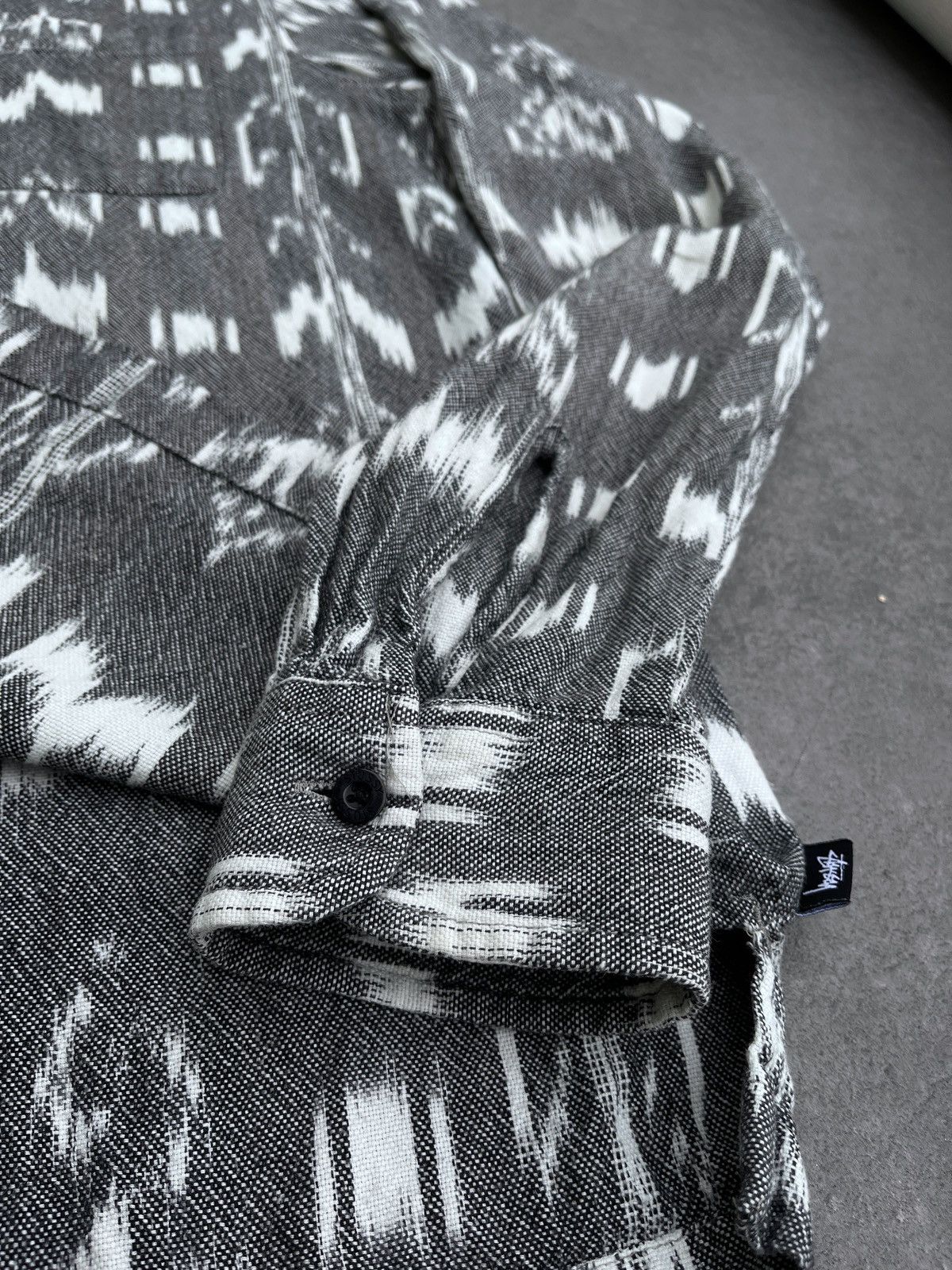 Stussy × Vintage Vintage STUSSY 1/2 Zip Aztec Ethnic Shirt Cotton Size US M / EU 48-50 / 2 - 10 Thumbnail