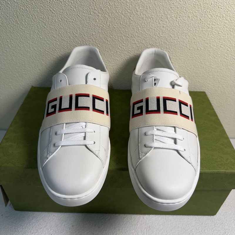 Gucci Gucci Ace Leather Stripe Low-Top Sneakers - Size US 8.5 / EU 41-42 - 2 Thumbnail