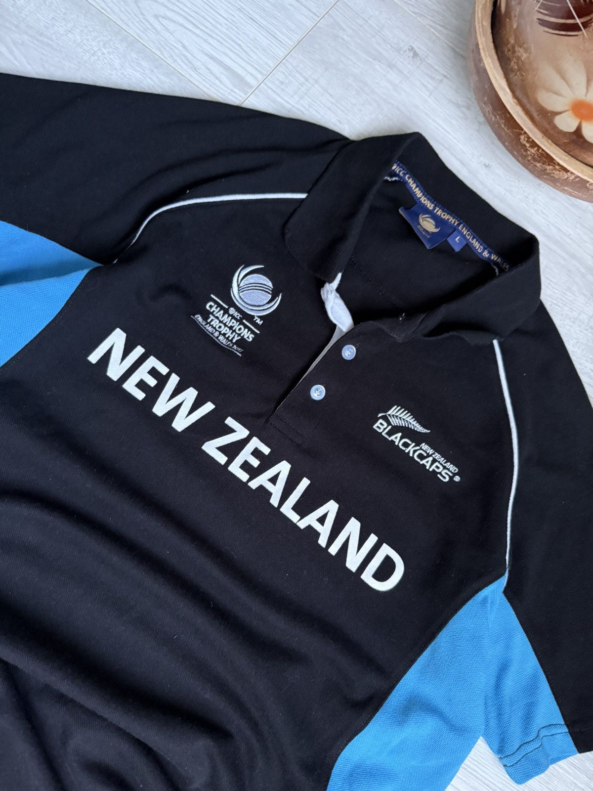 Canterbury of New Zealand Polo New Zealand Jersey champions trophy 2017 BlackCaps Size US L / EU 52-54 / 3 - 2 Thumbnail