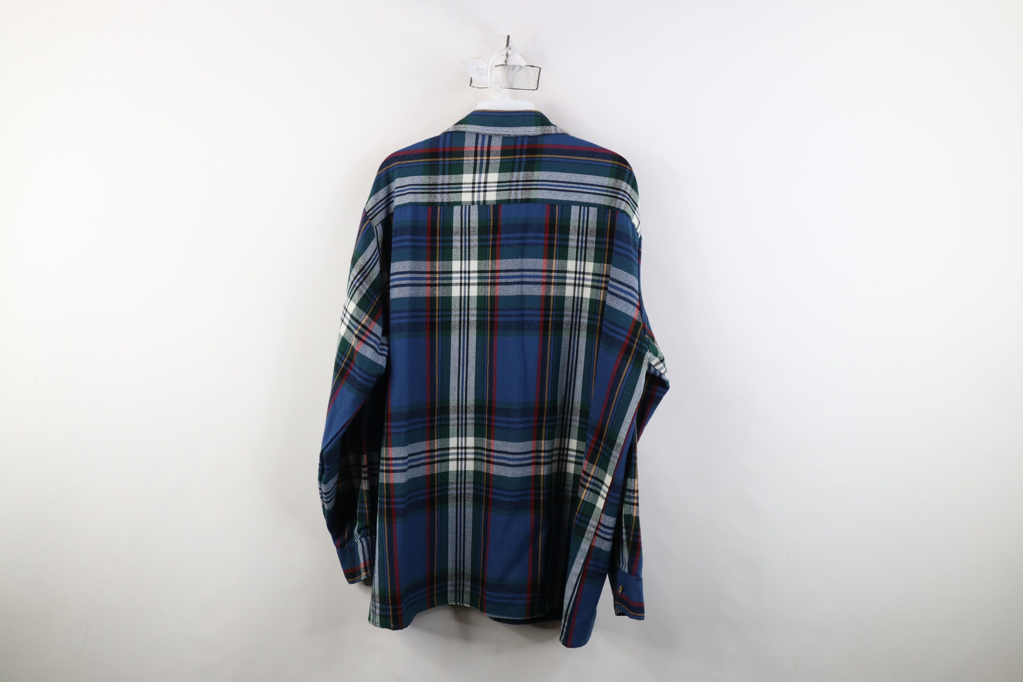 Vintage Vintage 80s 90s Streetwear Plaid Knit Collared Button Shirt Size US L / EU 52-54 / 3 - 11 Thumbnail