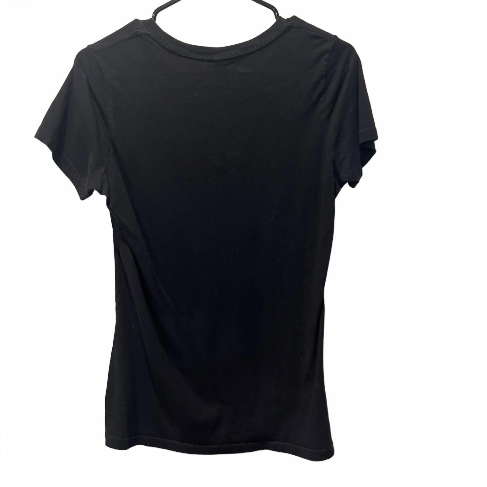 Other Bella+Canvas Airlume Jersey Black V-Neck T-Shirt Size L / US 10 / IT 46 - 2 Thumbnail