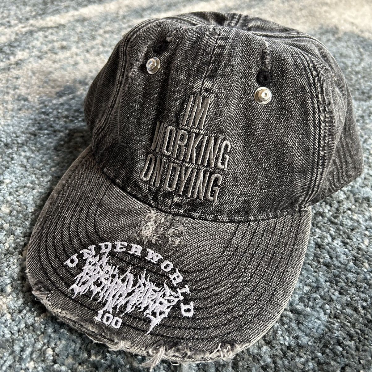 Luxury WORKiNG ON DYiNG x RECKLESS SCHOLARS DiSTRESSED DAD CAP HAT ...