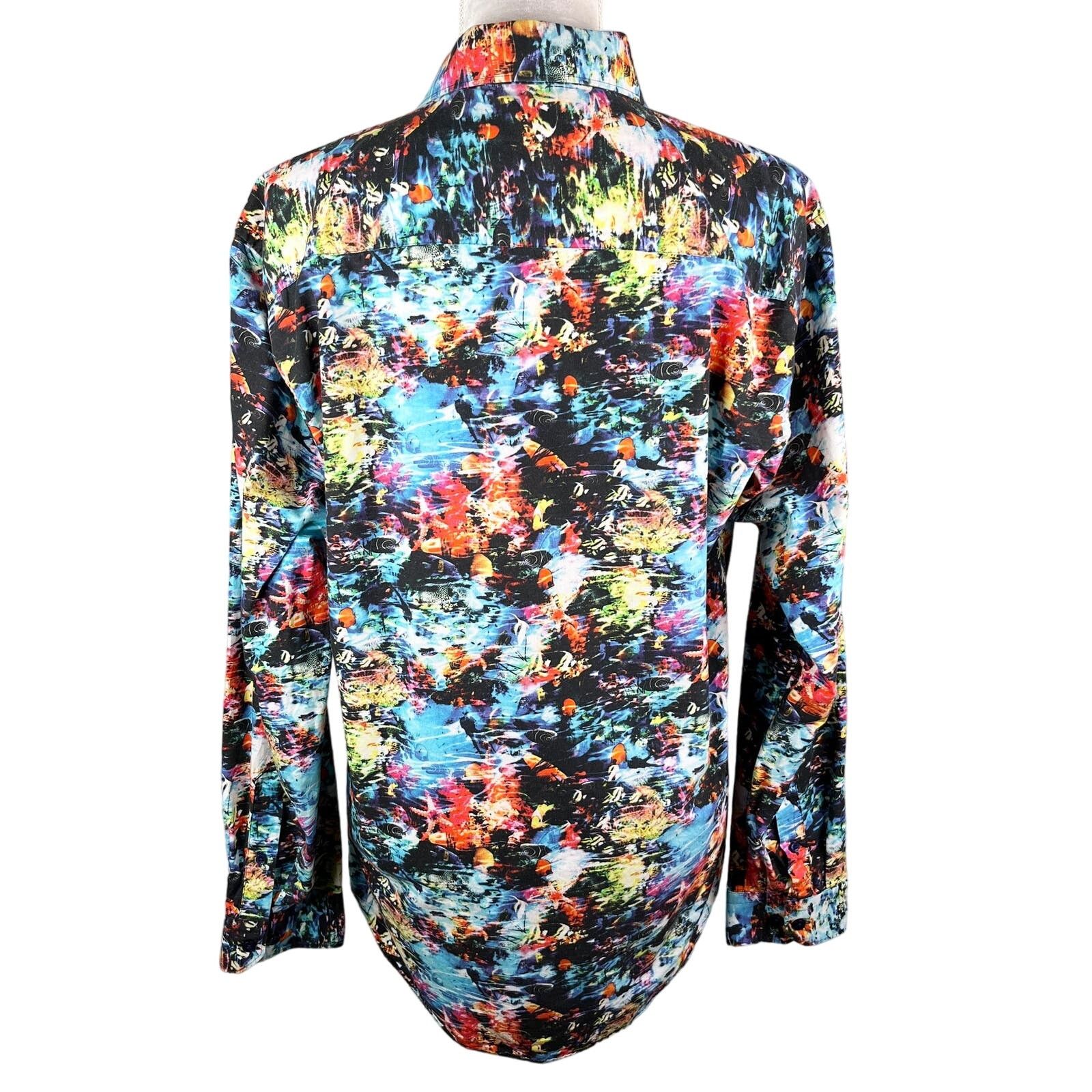 Jared Lang Jared Lang Button Down Shirt Tropical Fish Large Vacation Size L / US 10 / IT 46 - 2 Thumbnail