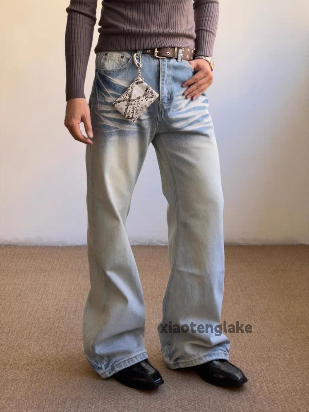 Jean xtl vintage washed faded punk grunge hiphop jeans Size US 33 - 8 Thumbnail