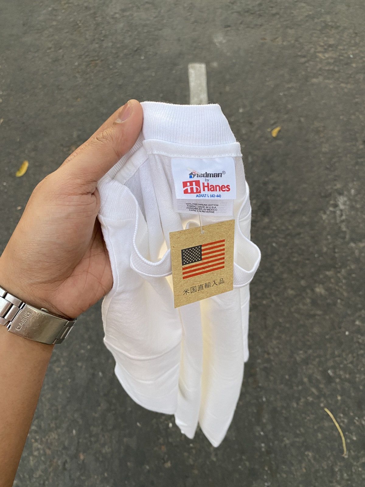 Hanes ❌ SOLD ❌ 90s Blank Tee Vintage Hanes Stedman Size US L / EU 52-54 / 3 - 4 Thumbnail