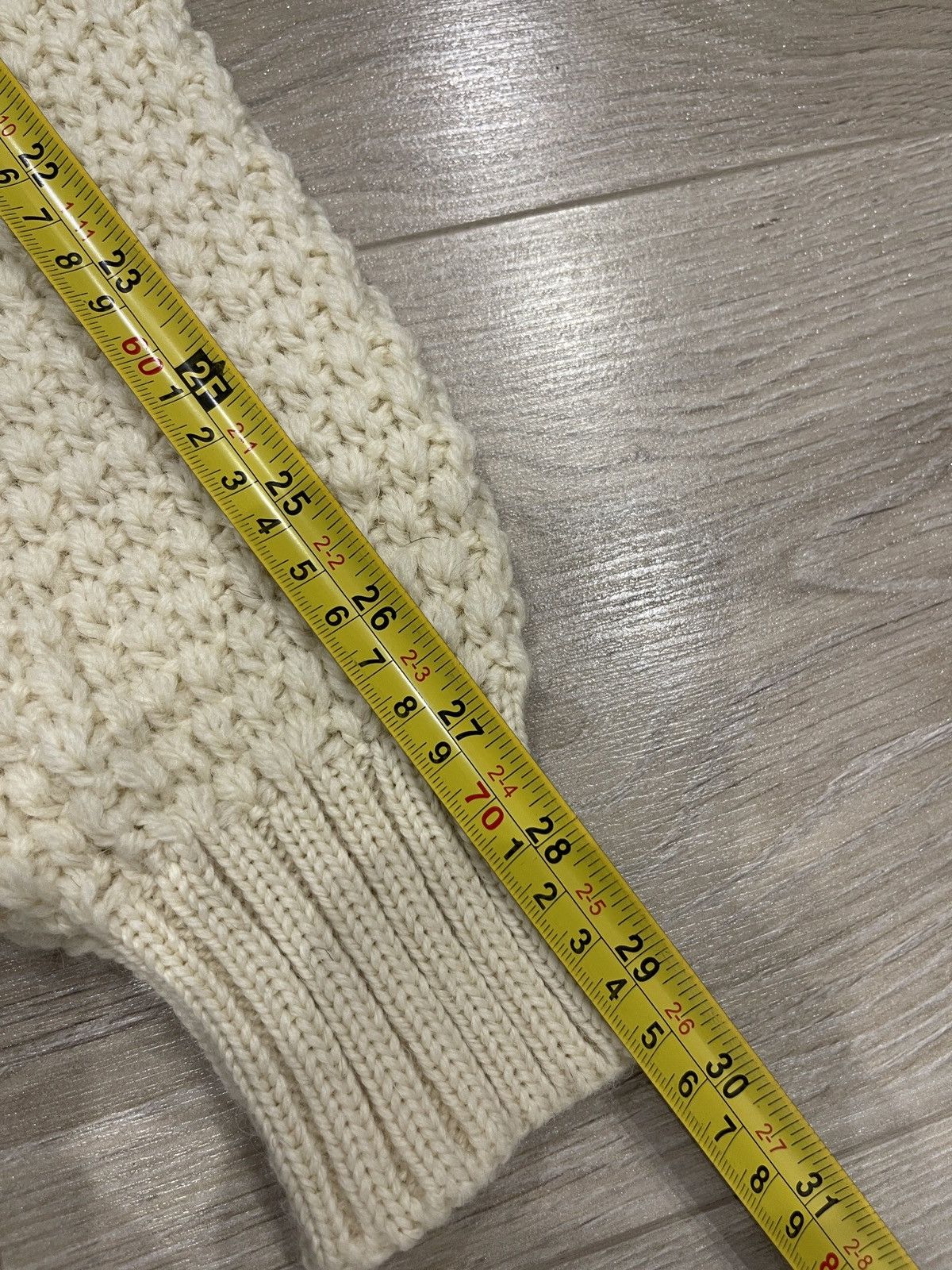 Vintage Vintage knitted cardigan beige wool unisex L Size XL / US 12-14 / IT 48-50 - 14 Thumbnail