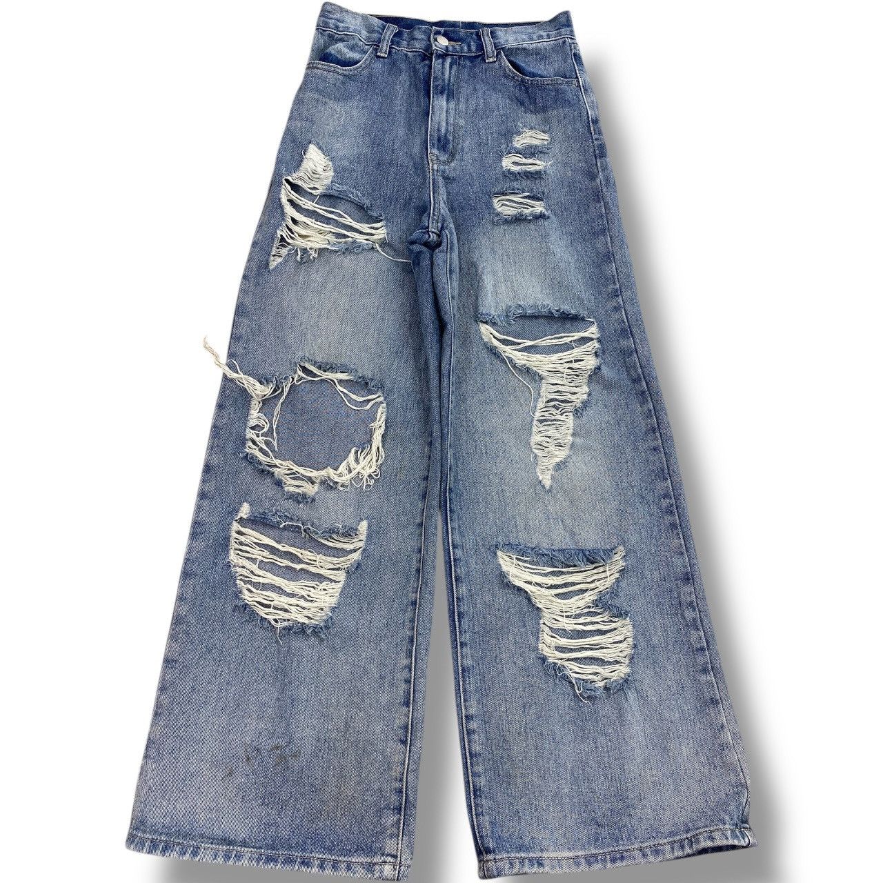 Japanese Brand Japanese Brand Acid Blue Wash Distress Style Baggy Jeans Size US 26 / EU 42 - 1 Thumbnail