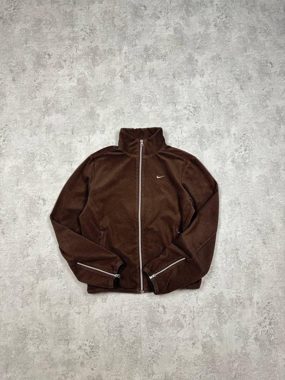 Nike Vintage Nike Brown Fleece Zip Size L / US 10 / IT 46 - 8 Thumbnail
