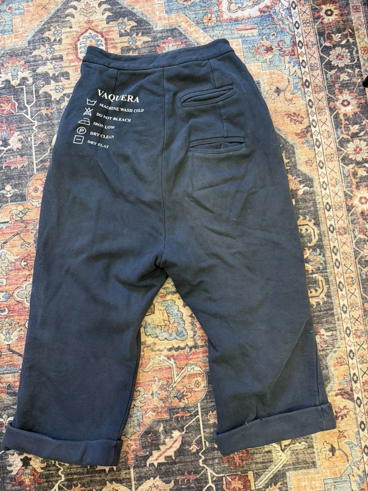Vaquera Vaquera FW19 "Dry Clean Only" Baggy Drop Crotch Sweatpants Size US 30 / EU 46 - 3 Thumbnail