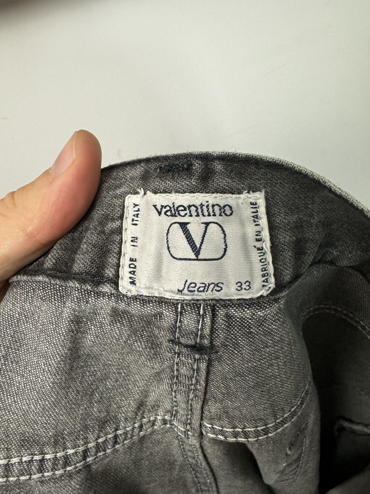 Valentino Vintage VALENTINO Jeans Denim 90s Washed Gray Pant Luxury Size US 33 - 5 Thumbnail