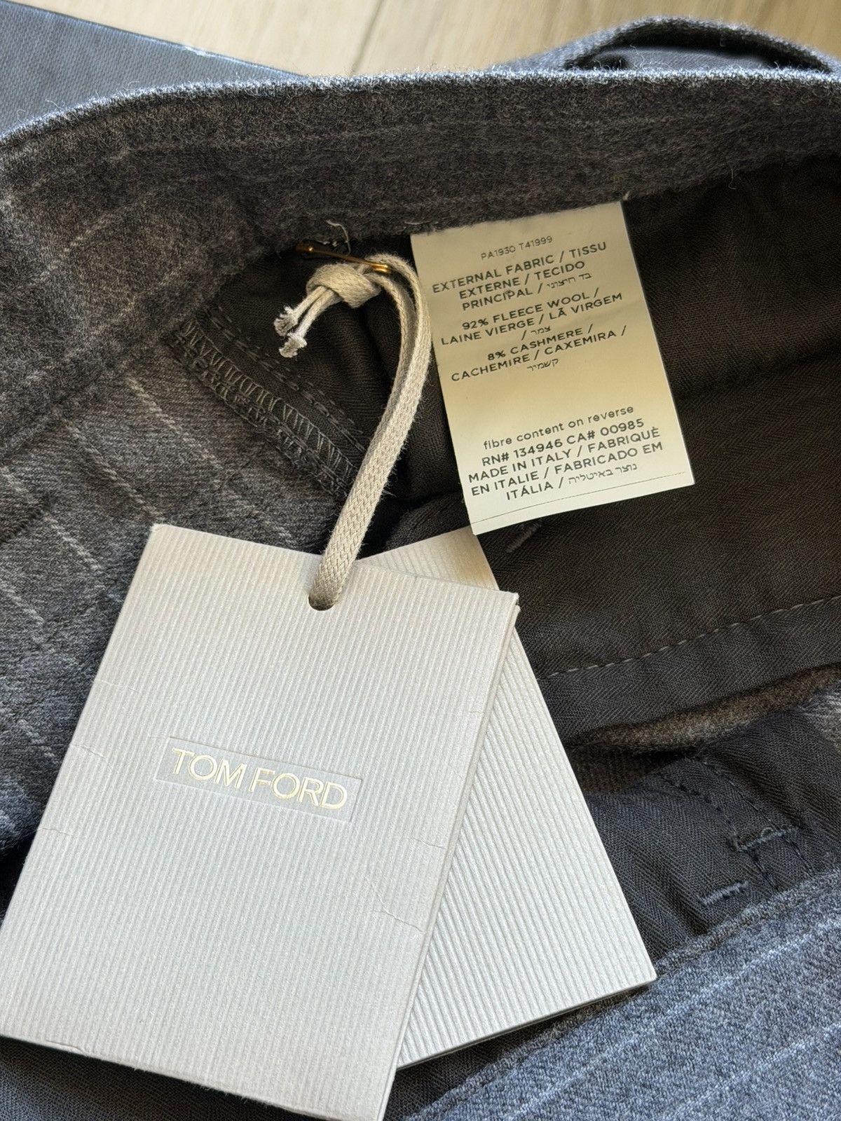 Tom Ford BNWT Wool Pinstripe Trousers 40 Size 46S - 6 Thumbnail