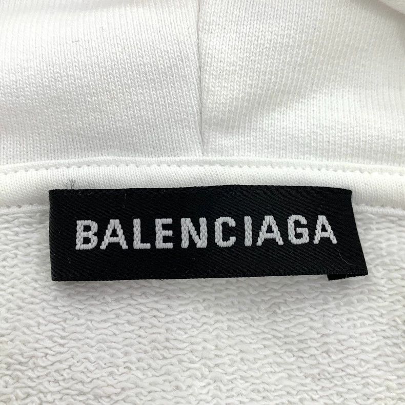 Balenciaga Balenciaga White logo monogram printed cotton hooded draws Size XS / US 0-2 / IT 36-38 - 6 Thumbnail