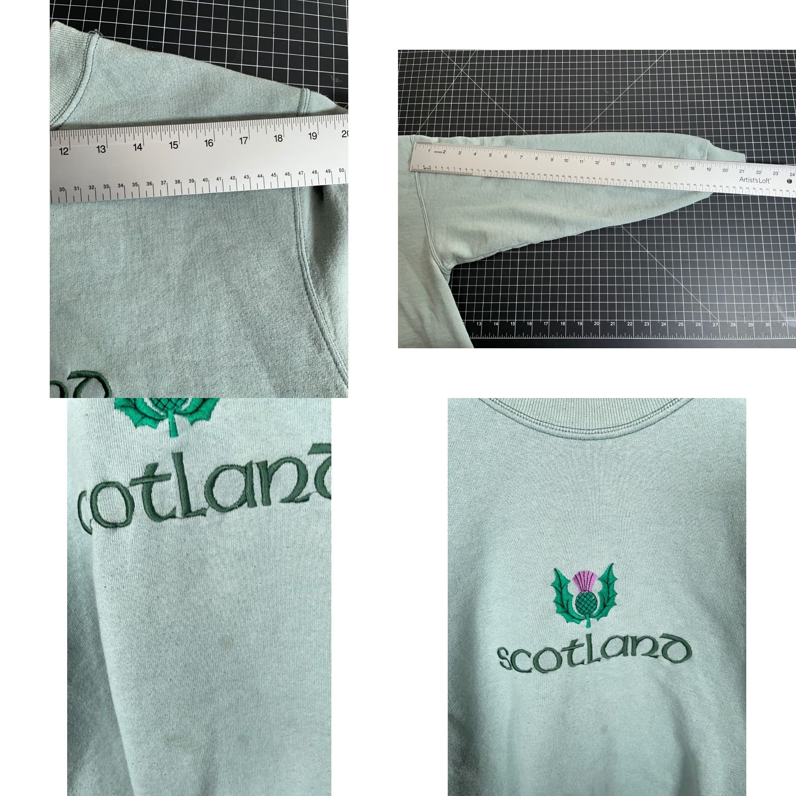 Vintage VINTAGE Scotland Embroidered Thistle Sweatshirt Women's Medium Green Crewneck VTG Size M / US 6-8 / IT 42-44 - 8 Thumbnail