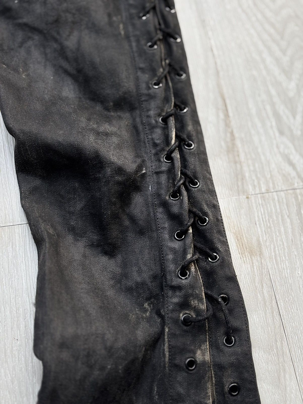 Japanese Brand VERTGARMENTS lace up flare jeans Size US 28 / EU 44 - 3 Thumbnail