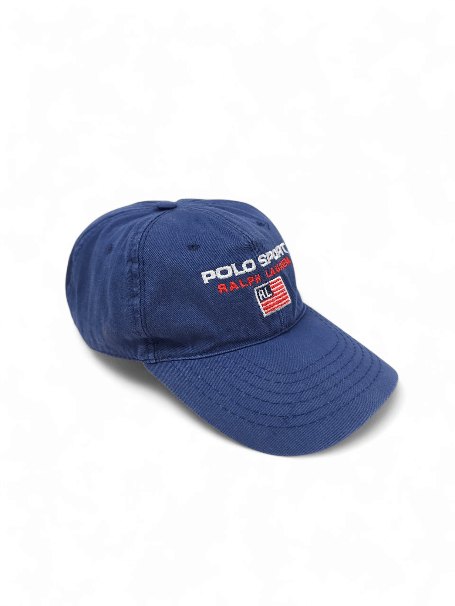 Polo Ralph Lauren 💎 Vintage 90's Ralph Lauren Sport Navy Strapback Hat Cap Size ONE SIZE - 3 Thumbnail
