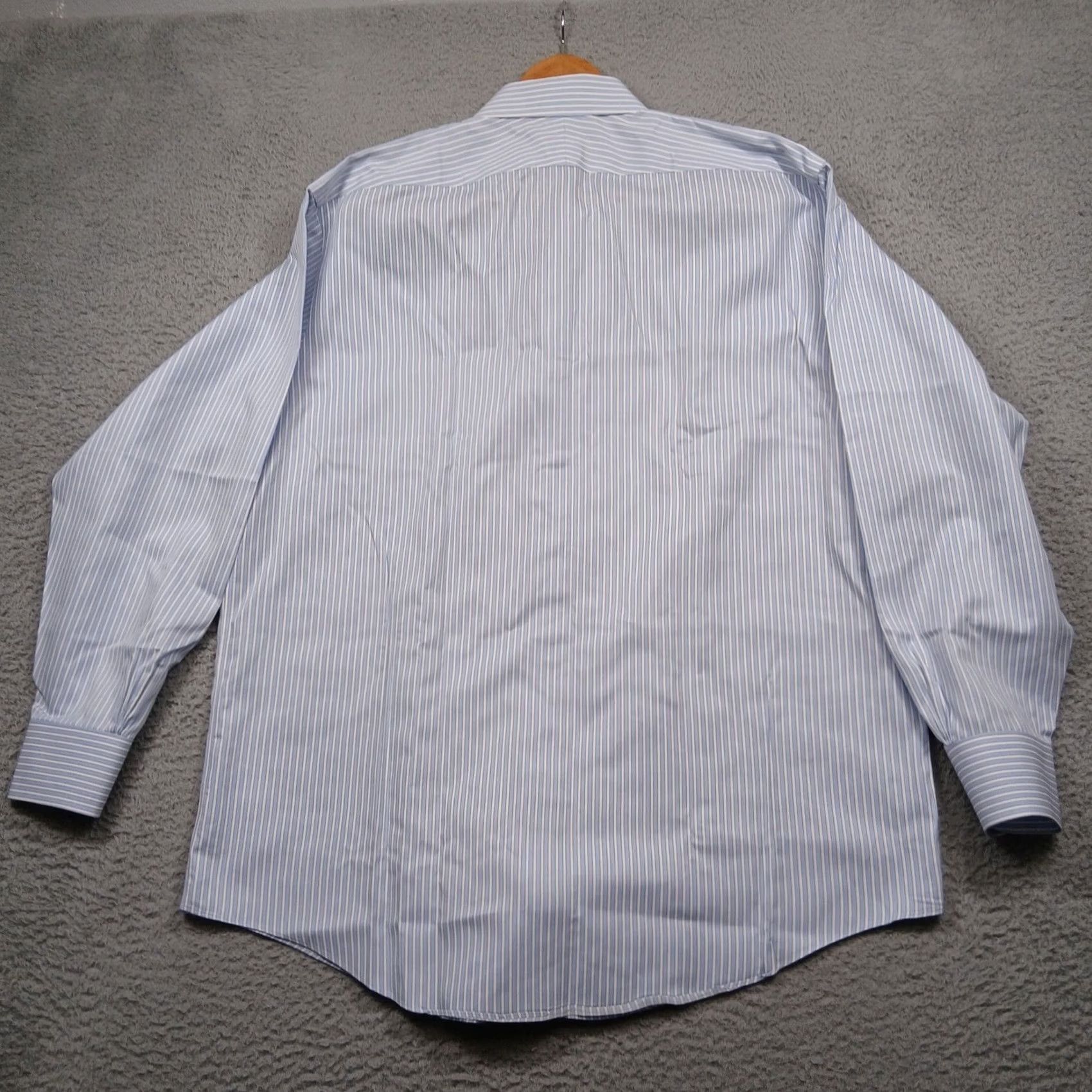 Brooks Brothers Brooks Brothers Non-Iron Dress Shirt Men 17-35 Blue White Stripe Egyptian Cotton Shirtlace? Size US XL / EU 56 / 4 - 3 Thumbnail