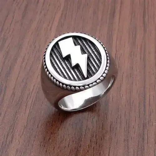 Ring Of Fire Lightning Bolt Ring Size ONE SIZE - 4 Thumbnail
