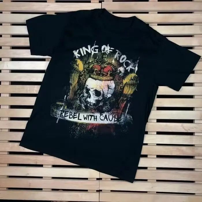 Band Tees × Vintage T Shirt Vintage 90s King Of Rock Rebel With Cause Size M Size US M / EU 48-50 / 2 - 1 Thumbnail