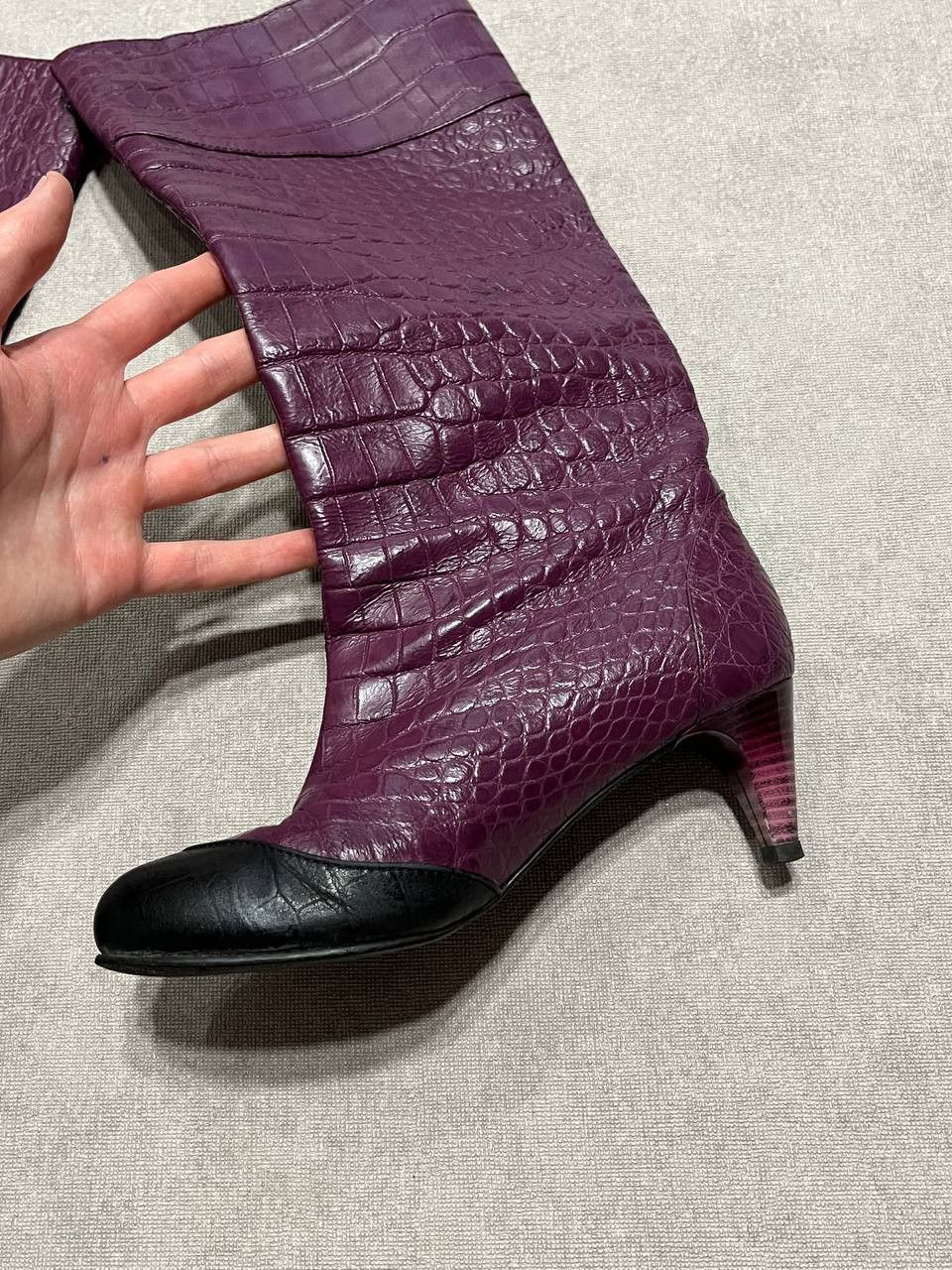 Roberto Cavalli Rare Roberto Cavalli Vintage Women`s Leather Heels Boots 37 Size US 7 / IT 37 - 13 Thumbnail