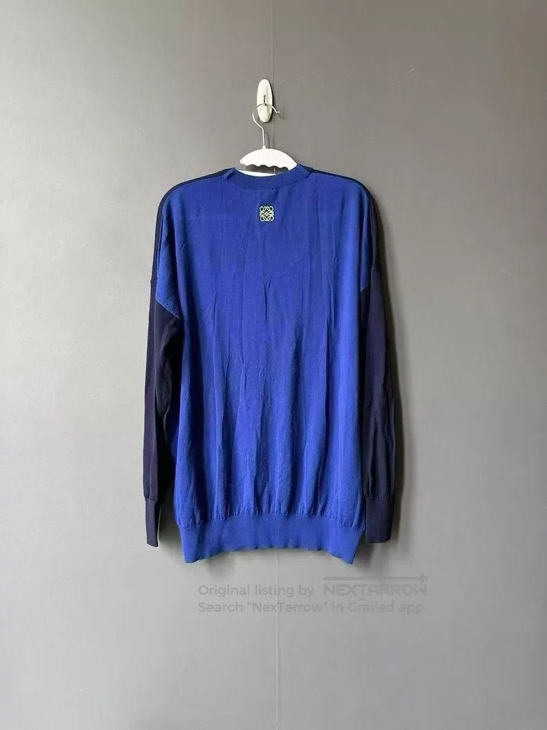 Loewe Loewe Blue Colorblocked Embroidered Logo Knit Size S / US 4 / IT 40 - 2 Thumbnail