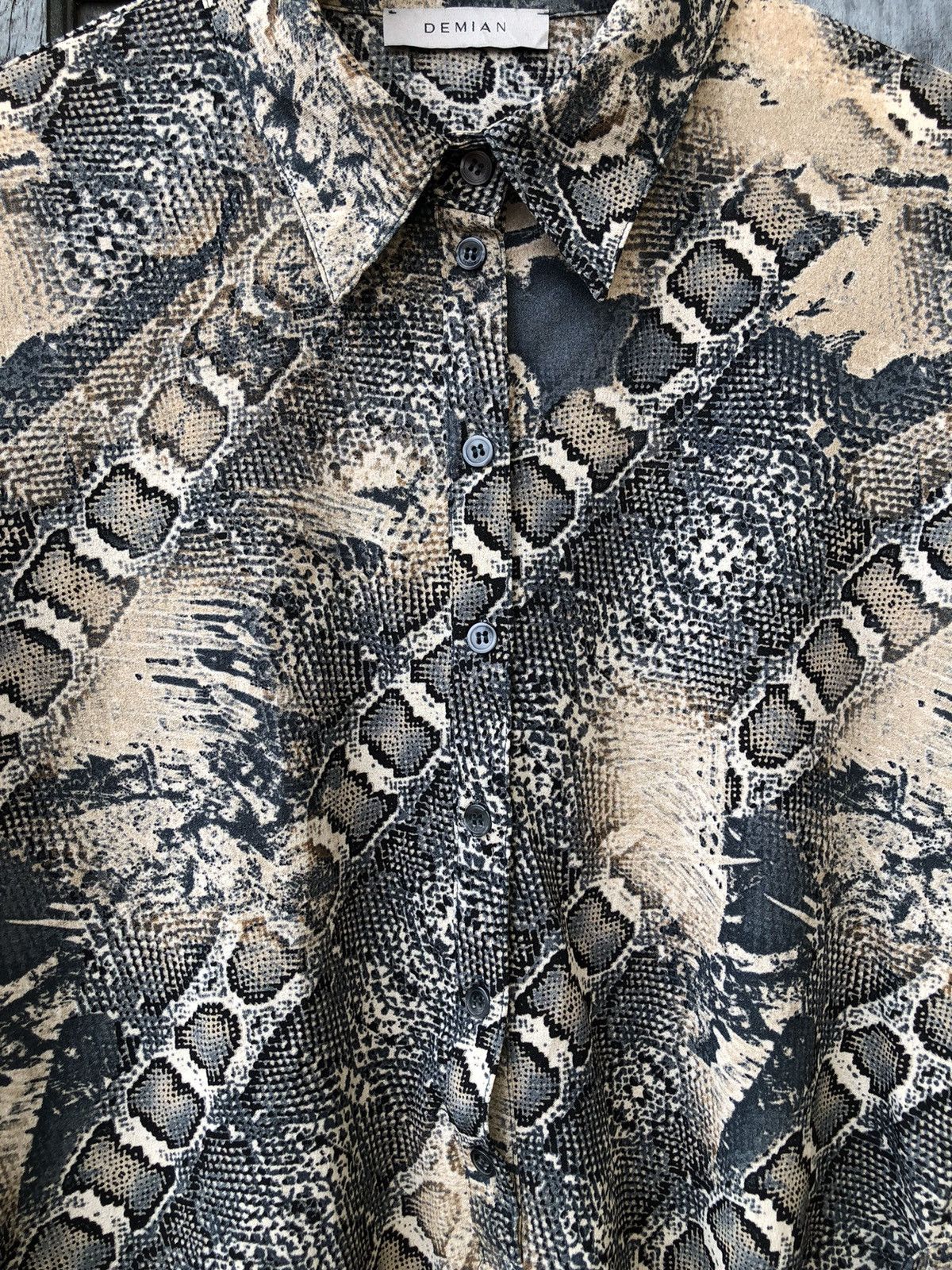 Vintage Demian Snake Skin Asian Style Korean & Japanese Vintage Size L / US 10 / IT 46 - 6 Thumbnail