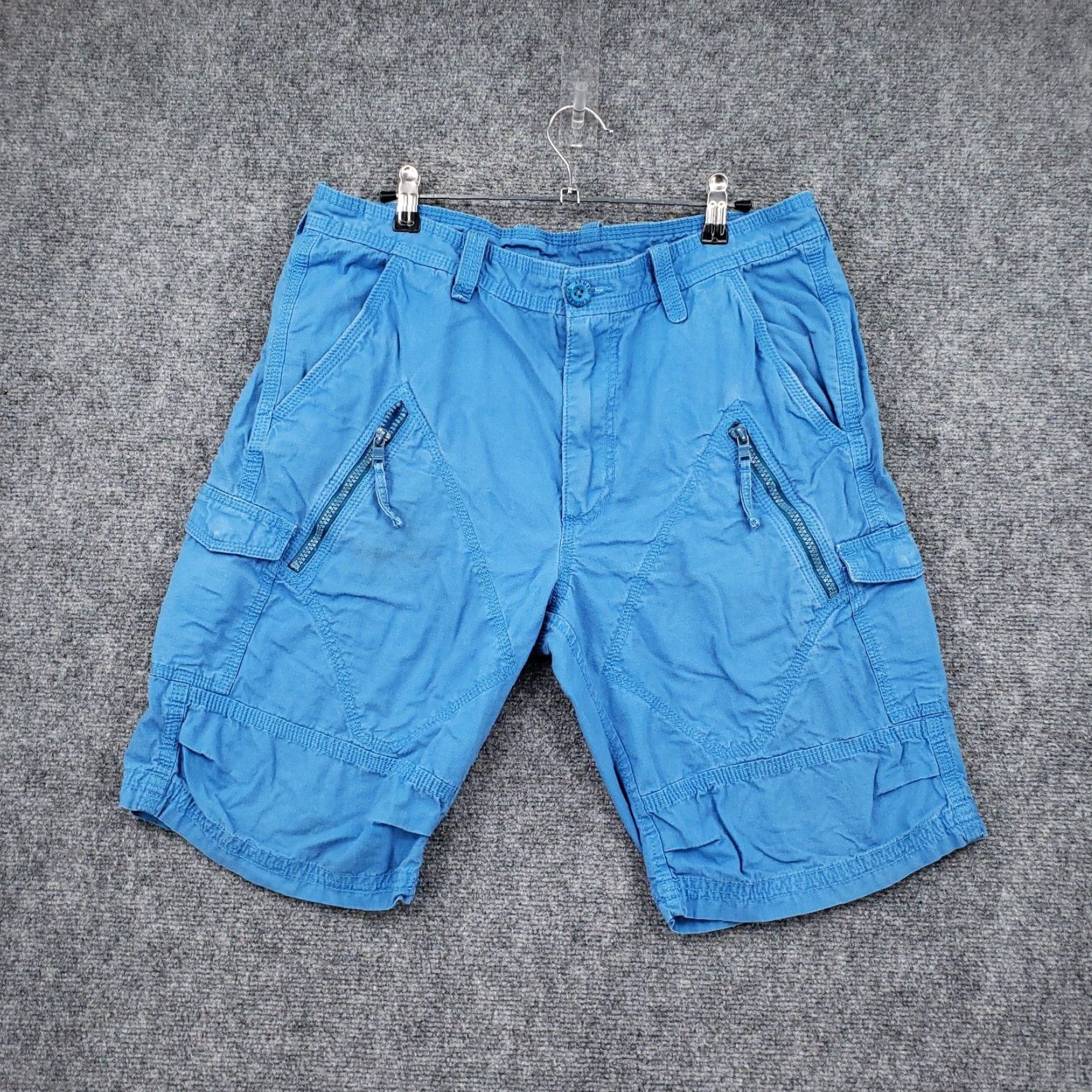 Armani Exchange AX Armani Exchange Blue Ripstop Cargo Workwear Shorts for Men with Tactical Pockets Size 32 Grailed