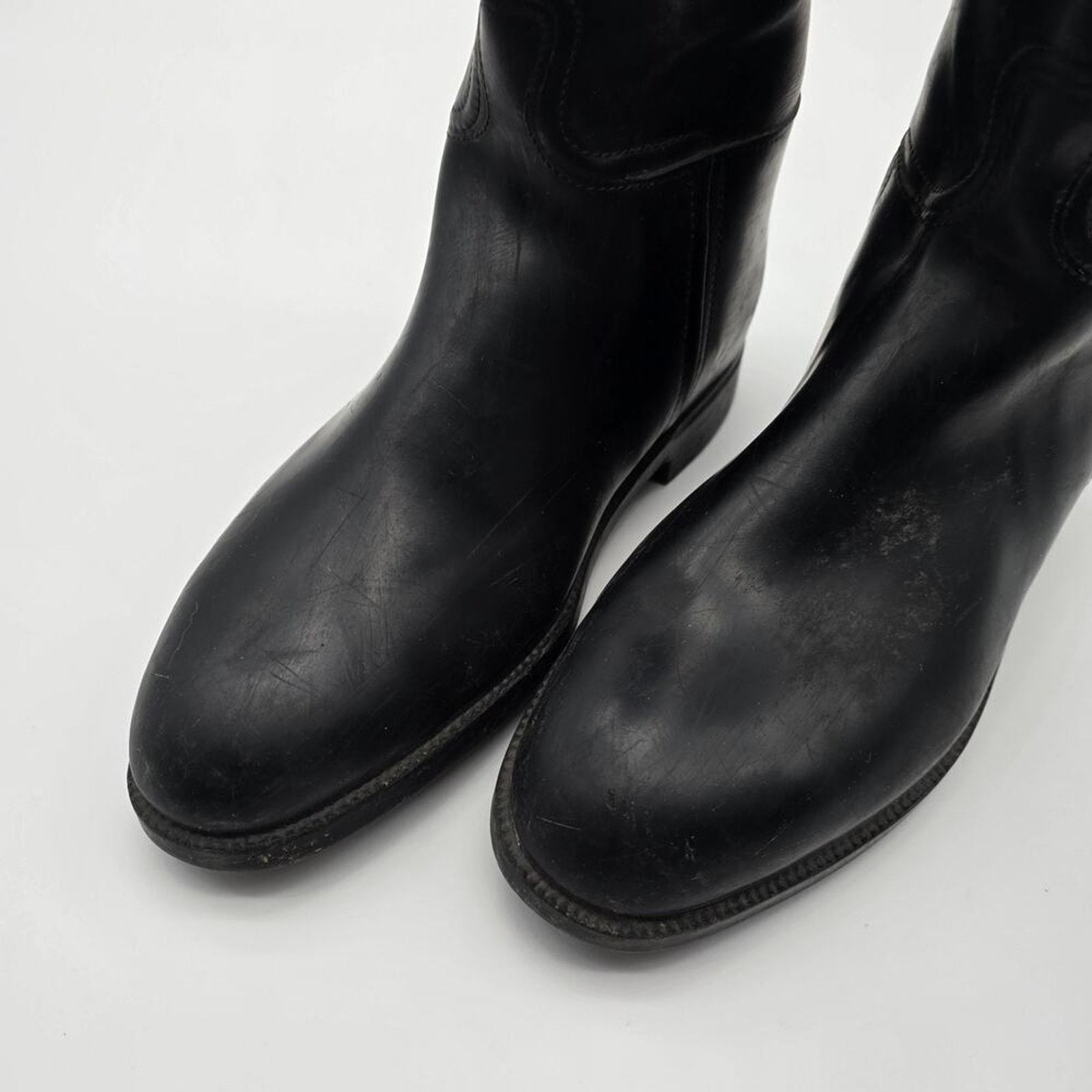 Aigle Aigle tall leather lined waterproof rain riding boots 41/9 Size US 9 / IT 39 - 6 Thumbnail