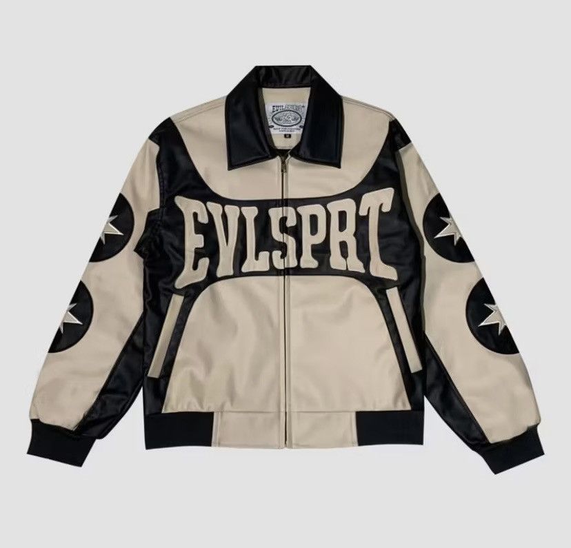 Other Leather jacket nauthy cream black streetwear Size US L / EU 52-54 / 3 - 2 Thumbnail