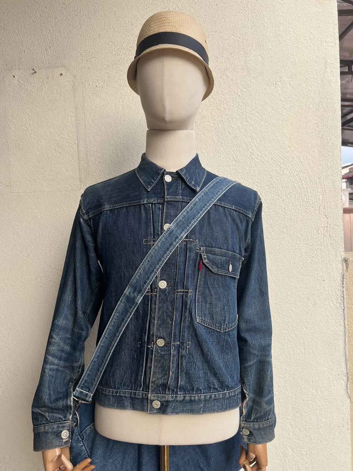 Vintage VTG Club House Japan Fade Denim Sashiko Cargo Huge 2 Way Bag Size ONE SIZE - 7 Thumbnail