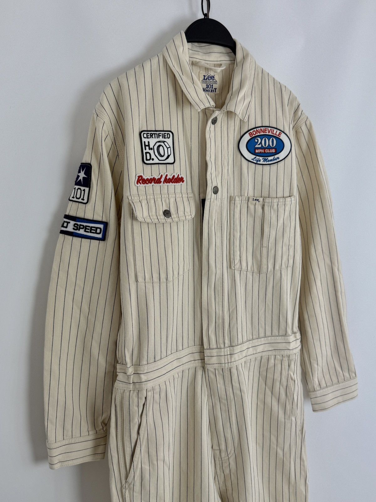 Lee Lee 101 Whizit Gaz Station Herringbone Cotton Coveralls M Size US 32 / EU 48 - 3 Thumbnail