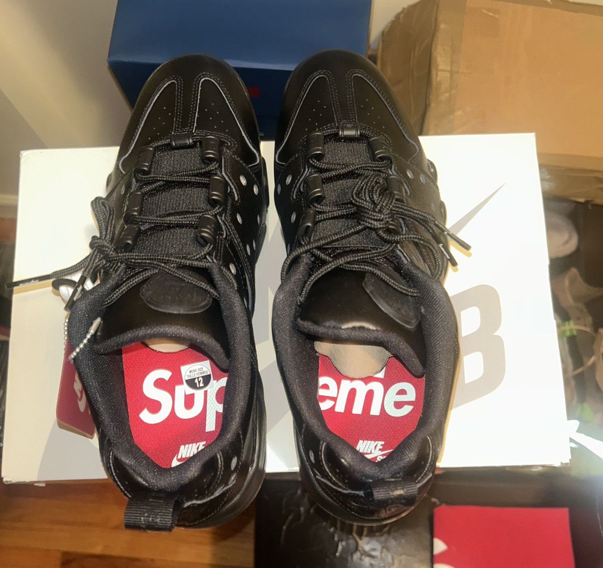 Nike × Supreme Nike SB Air Max 2 CB '94 Low Supreme Black Size US 12 / EU 45 - 1 Thumbnail